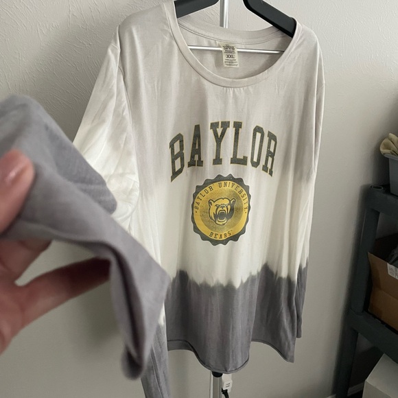 Baylor Gray and White Relaxed Long Sleeve T Shirt - Picture 4 of 6
